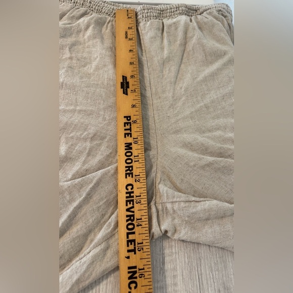 Anthropologie Wide Leg Pull On Pant Linen Viscose Relaxed Lagenlook Boho Medium - Picture 6 of 10